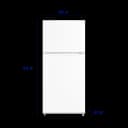 20.5 CF Top Mount Refrigerator, Glass Shelves, E-STAR view 5