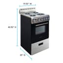 20" Electric Range Oven with Framed Glass Door view 5