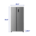 Element 18.8 cu. ft. Side-by-Side Refrigerator - Stainless Steel view 6