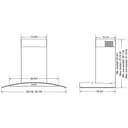Elite EW46 Series 30-Inch Convertible Curved Glass Chimney Range Hood, 460 Max Blower CFM view 1