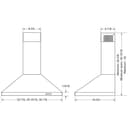 Elite EW48 Series 24-Inch Pyramidal Chimney Range Hood, 460 Max Blower CFM view 1