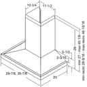 30inch Pyramid Chimney Range Hood with Code Ready Technology, 650 Max Blower CFM, view 6