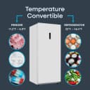 17.0 Cu. Ft. Upright Convertible Freezer / Refrigerator view 9