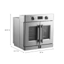 Gallico 30-Inch Electric French Door Wall Oven, Stainless Steel, True Convection, Air Fry, Self-Cleaning view 4