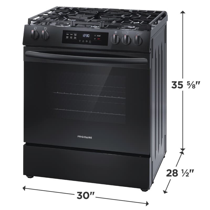 30" Gas Range with Steam Clean