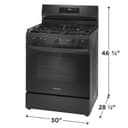 30" Gas Range with Steam Clean view 3