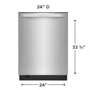 24" Stainless Steel Tub Dishwasher view 3
