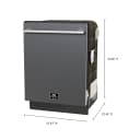 Romano Espresso 24-Inch Built-In Dishwasher, Black Finish, Stainless Steel Tub, 49 dBA, Energy Star Certified view 3