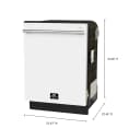 Romano Espresso 24-Inch Built-In Dishwasher, White Finish, Stainless Steel Tub, 49 dBA, Energy Star Certified view 3