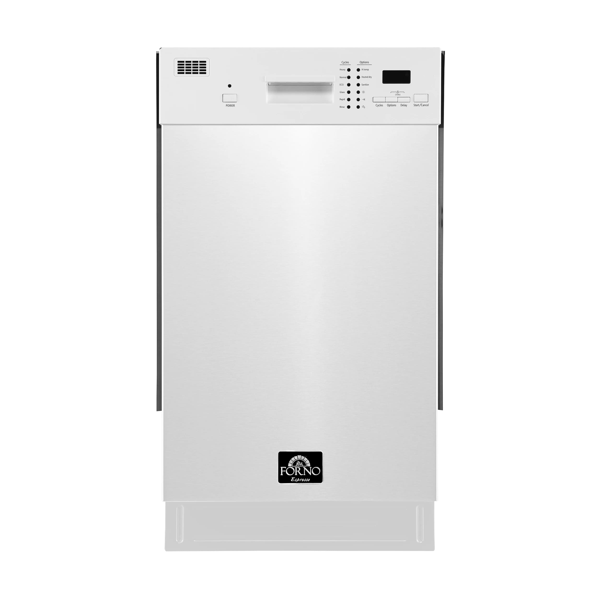 Polo 18-Inch Built-In White Dishwasher, 8 Place Settings, ENERGY STAR Certified, 52 dBA