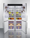 48" Wide Bottom Freezer Refrigerator Set view 4