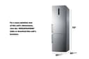 24" Wide Bottom Freezer Refrigerator view 2