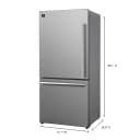 Milano Espresso 31-Inch Stainless Steel Bottom Freezer Refrigerator, 17.2 cu.ft., Built-In Ice Maker, ENERGY STAR view 5