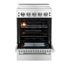 Loiano 24 Inch Freestanding Electric Range Stainless Steel with Storage Drawer view 6