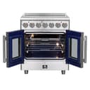 Massimo 30-Inch Freestanding French Door Electric Range, True Convection Oven view 7