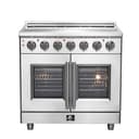 Massimo 36-Inch Freestanding French Door Electric Range, True Convection Oven view 1