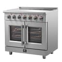 Massimo 36-Inch Freestanding French Door Electric Range, True Convection Oven view 3