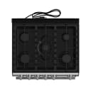 Leonardo 30-Inch Stainless Steel Gas Range, 5 Sealed Burners (Totaling 39,500 BTU), 5 cu.ft. Convection Oven, Continuous Cast Iron Grates, Black Enamel Interior, Auto Re-Ignition, LP Conversion Kit Included view 5