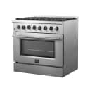 Galiano 36-Inch Freestanding Dual Fuel Range, 6 Burners, Double Convection Ovens view 2