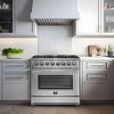 Galiano 36-Inch Freestanding Dual Fuel Range, 6 Burners, Double Convection Ovens view 6