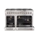Galiano 48-Inch Freestanding Dual Fuel Range, 8 Burners, Double Convection Ovens view 3