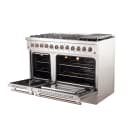 Galiano 48-Inch Freestanding Dual Fuel Range, 8 Burners, Double Convection Ovens view 4