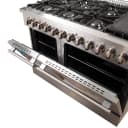 Galiano 48-Inch Freestanding Dual Fuel Range, 8 Burners, Double Convection Ovens view 6
