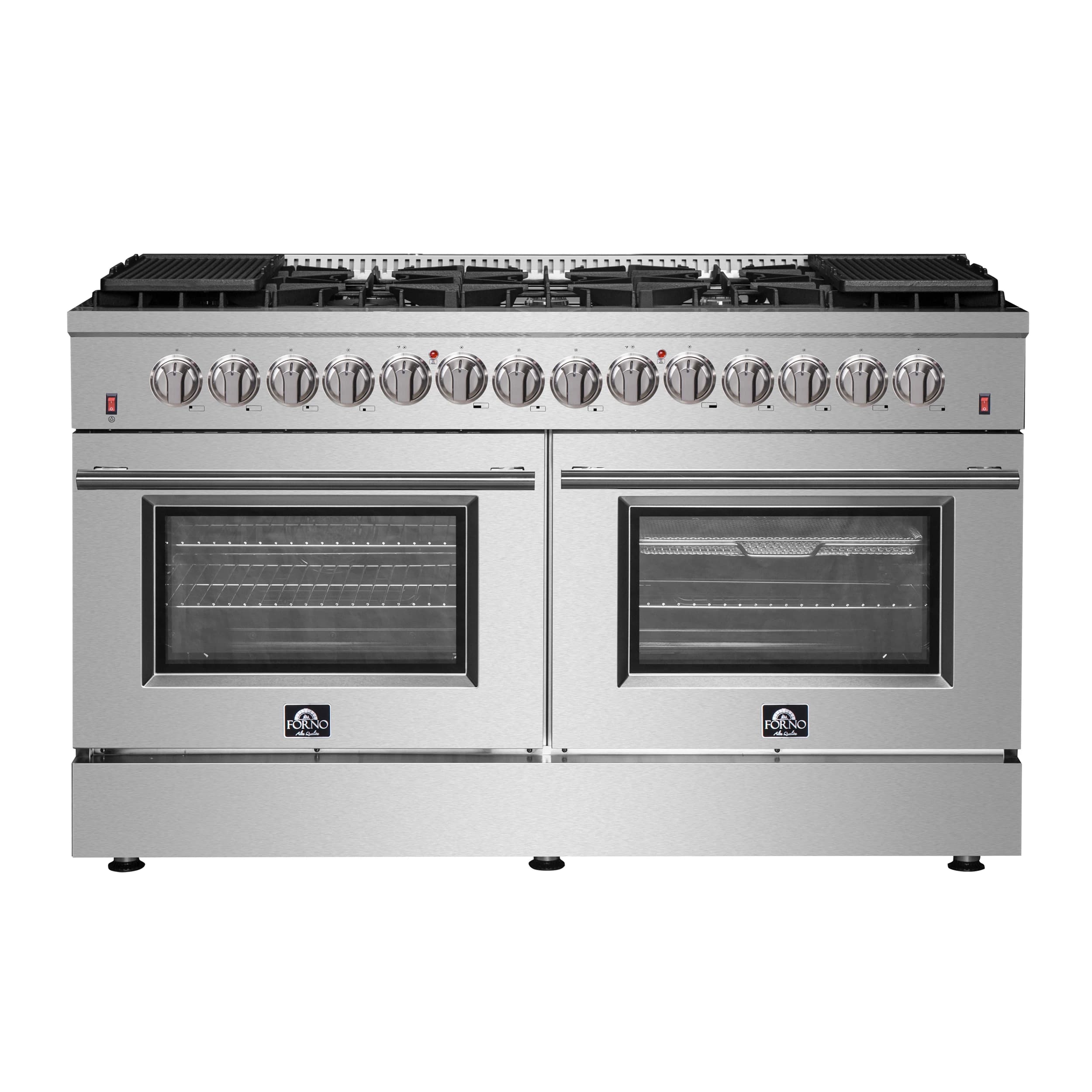 Galiano 60-Inch Freestanding Dual Fuel Range, 10 Burners, Double Convection Ovens