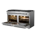 Galiano 60-Inch Freestanding Dual Fuel Range, 10 Burners, Double Convection Ovens view 4
