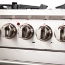 Capriasca 30-Inch Freestanding Dual Fuel Range, 4 Burners, True Convection Oven view 6