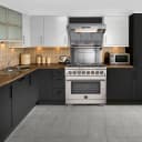 Capriasca 36-Inch Freestanding Dual Fuel Range, 6 Burners, True Convection Oven view 6