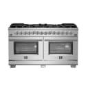 Capriasca 60-Inch Freestanding Dual Fuel Range, 10 Burners, True Convection Oven view 1