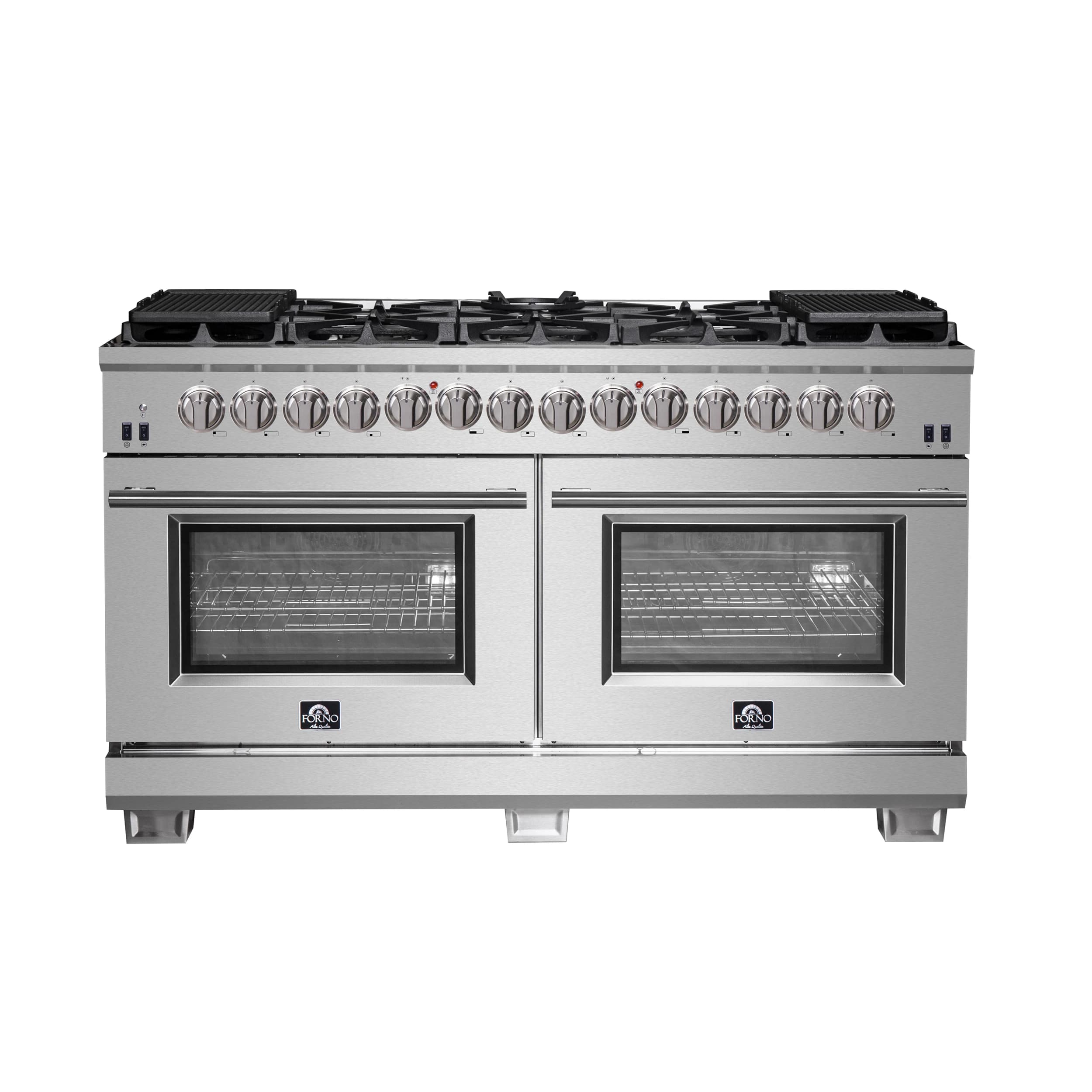Capriasca 60-Inch Freestanding Dual Fuel Range, 10 Burners, True Convection Oven