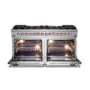 Capriasca 60-Inch Freestanding Dual Fuel Range, 10 Burners, True Convection Oven view 4
