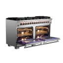 Capriasca 60-Inch Freestanding Dual Fuel Range, 10 Burners, True Convection Oven view 5