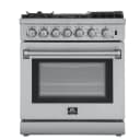 Lazio 30-Inch Freestanding Dual Fuel Range, 4 Burners, True Convection Oven view 1
