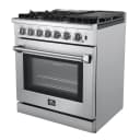 Lazio 30-Inch Freestanding Dual Fuel Range, 4 Burners, True Convection Oven view 2