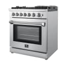 Lazio 30-Inch Freestanding Dual Fuel Range, 4 Burners, True Convection Oven view 3