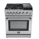 Lazio 30-Inch Freestanding Dual Fuel Range, 4 Burners, True Convection Oven view 4