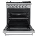 Lazio 30-Inch Freestanding Dual Fuel Range, 4 Burners, True Convection Oven view 5
