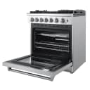 Lazio 30-Inch Freestanding Dual Fuel Range, 4 Burners, True Convection Oven view 6
