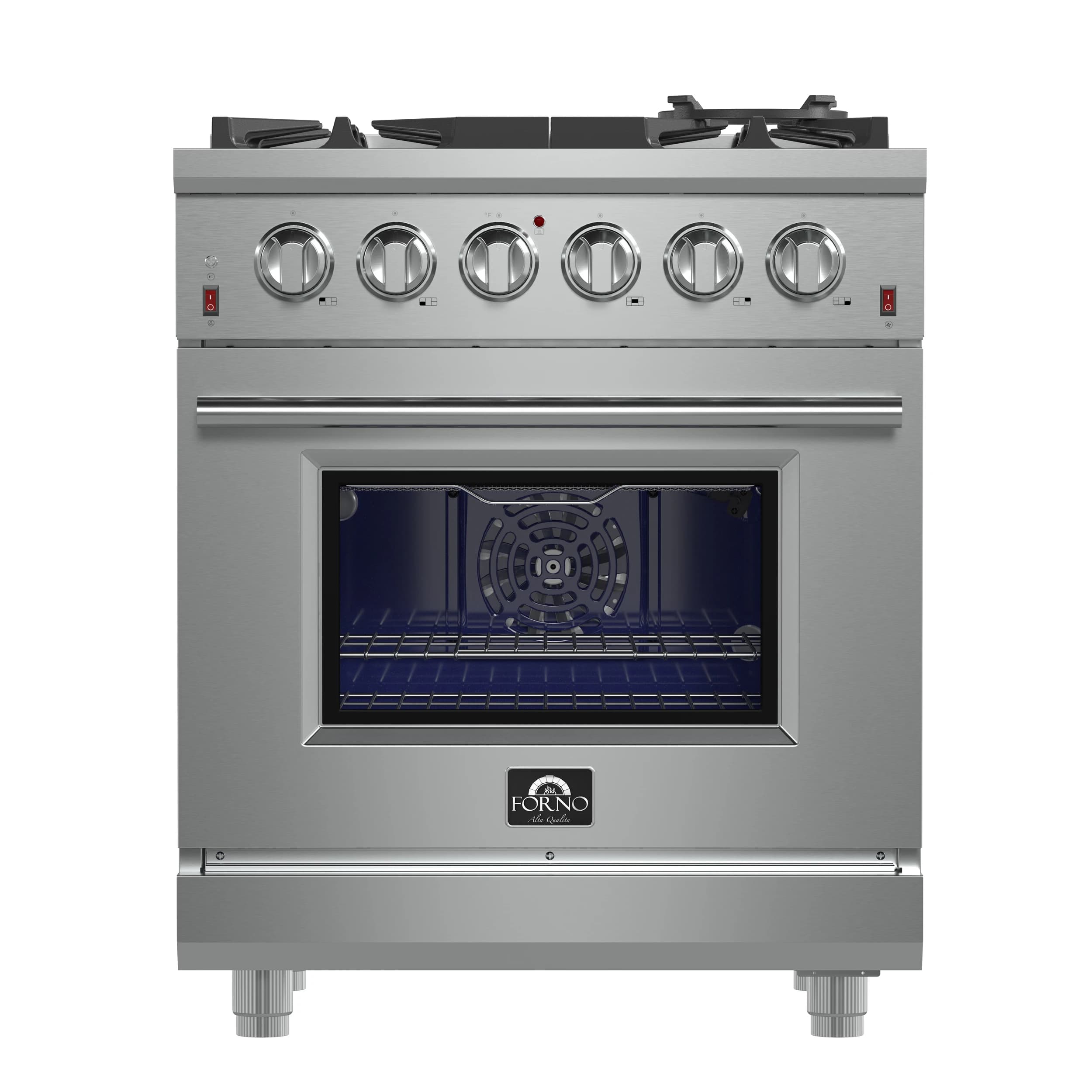 Massimo 30-Inch Freestanding Gas Range, 5 Burners, True Convection Oven