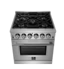 Massimo 30-Inch Freestanding Gas Range, 5 Burners, True Convection Oven view 7