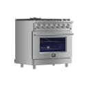 Massimo 36-Inch Freestanding Gas Range, 6 Sealed Burners, Convection Oven, Energy Efficient view 3
