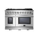 Massimo 48-Inch Freestanding Gas Range, 8 Burners, True Convection Oven view 1