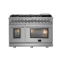 Massimo 48-Inch Freestanding Gas Range, 8 Burners, True Convection Oven view 4