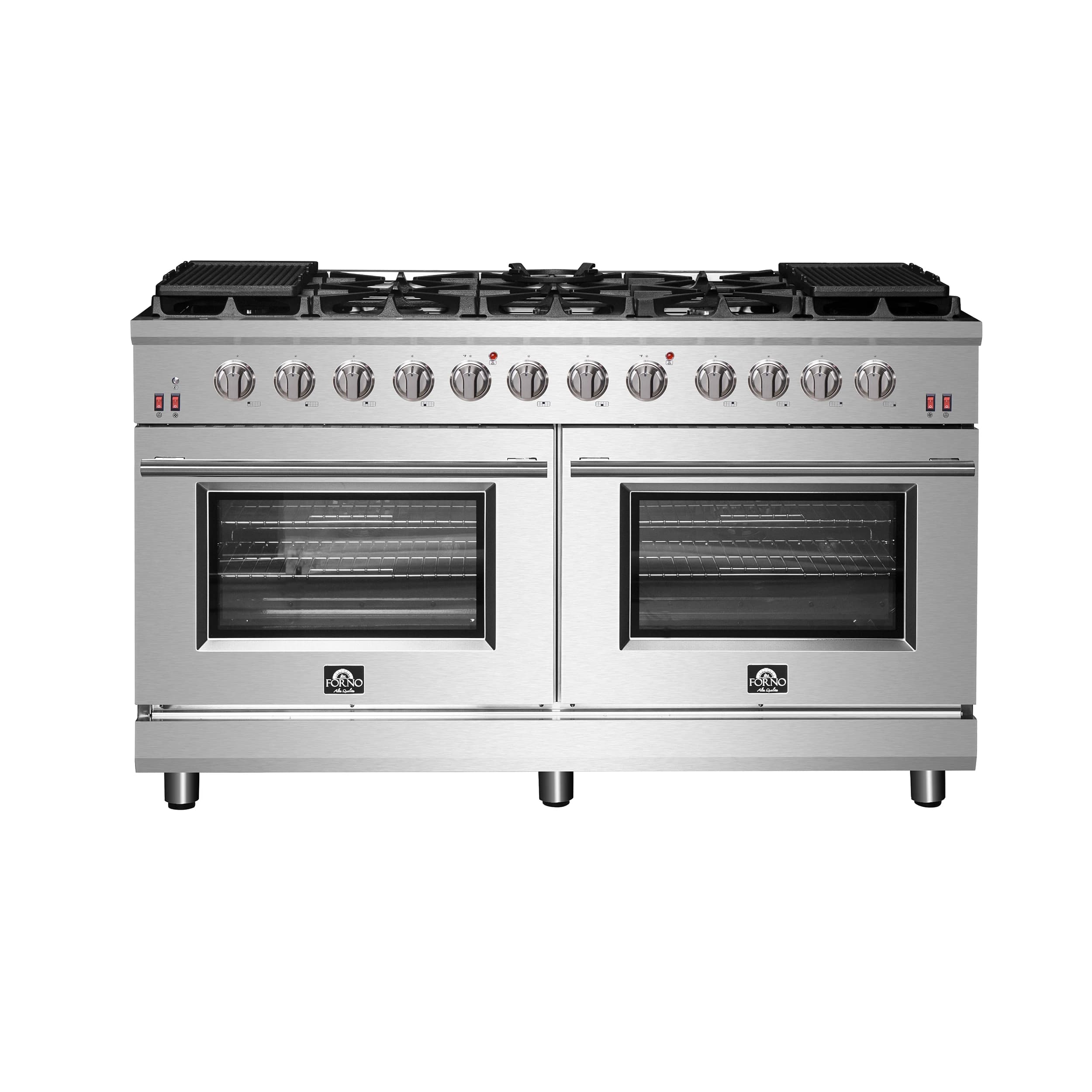 Massimo 60-Inch Freestanding Gas Range, 10 Burners, True Convection Oven