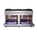 Massimo 60-Inch Freestanding Gas Range, 10 Burners, True Convection Oven view 9