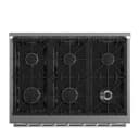 Galiano 36-Inch Freestanding Gas Range, Stainless Steel, 6 Burners, Energy Efficient view 6