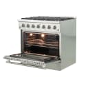 Galiano 36-Inch Freestanding Gas Range, Stainless Steel, 6 Burners, Energy Efficient view 8